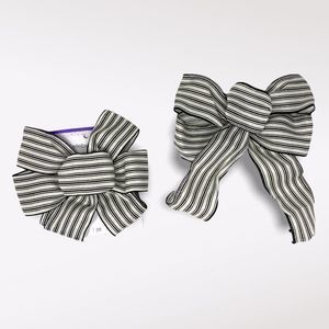 🆕 CELEBRATE IT | Black and White Striped Wired Bows